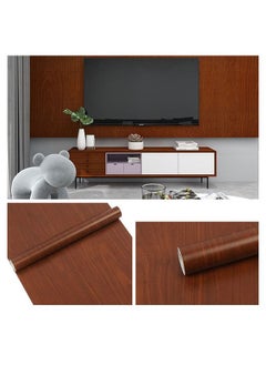 Buy Imitation Wood Grain Pattern Self-Adhesive Wallpaper 1000x45cm in UAE