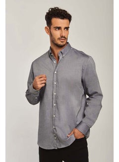 Buy Fancy Casual Long Sleeve Oxford Cotton Shirt in Egypt