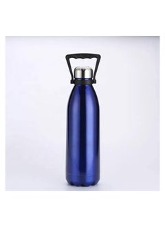 Buy VIO Stainless Steel Cola Shaped Sports Water Bottle 1000ML Double Wall Vacuum Insulated Leak Proof Rust Resistant Keeps Drinks Hot or Cold For Travel Gym Work Home Blue in UAE