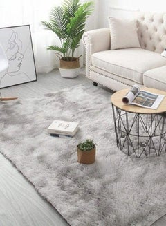 اشتري Rugs, Soft area rug, Shaggy Ultra Soft Anti Slip Non Shedding, For Living Room Area Rugs - Grey water 80x200cm في السعودية