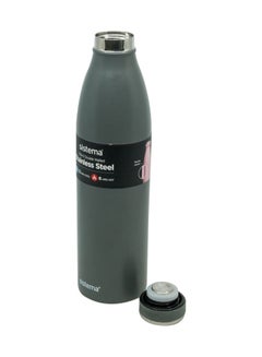 Buy Sistema Stainless Steel Water Bottle Grey 750ML in UAE