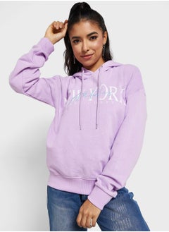 Buy Slogan Hoodie With Embroidery in Saudi Arabia