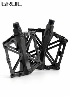 اشتري Mountain Road Bicycle Flat Bike Pedals 9/16 for MTB with 16 Anti-Skid Pins -Universal Lightweight Aluminum Alloy Platform Pedal في السعودية