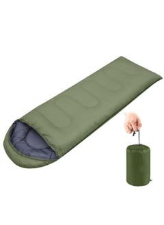 اشتري Sleeping Bags Camping with Compression Sack, Ultralight Backpacking Sleeping Bags with Zipper, Suitable for Warm & Cold Weather for Hiking, Traveling, Outdoor Adventure Green في الامارات