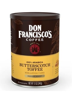 Buy Butterscotch Toffee, Premium 100% Arabica Coffee, Medium Roast, Ground, 340g in UAE