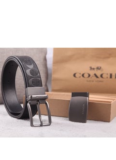 Buy COACH Men's Classic Leather Belt Reversible From Brown To Black in Saudi Arabia