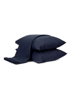 Buy Flat Sheet Set Dark Blue 180x260 in Egypt