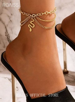 Buy Snake Anklet Bracelet Extension Chain Dainty Alloy Foot Jewelry for Women Girls Perfect Gift for Birthday Valentine's Day Golden in UAE