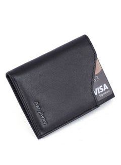 Buy Black Front Pocket Wallet Slim for Men RFID Minimalist Wallets Credit Card Small Leather Wallet in UAE