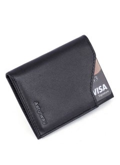 Buy Black Front Pocket Wallet Slim for Men RFID Minimalist Wallets Credit Card Small Leather Wallet in UAE