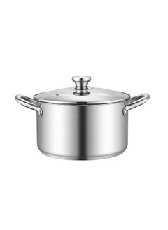 اشتري 304 Stainless Steel Household Steamer Thickened Soup Pot 24CM في السعودية