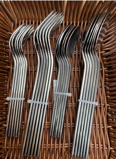 Buy A set of spoons and forks, 24 pieces, 18/10 stainless steel in Egypt