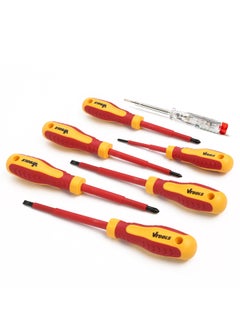 Buy 6-Piece Insulated Screwdriver Set ( 3 Flat Tips and 3 Phillips ) in UAE