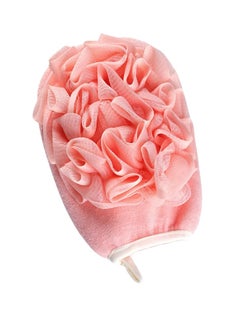 Buy 2-in-1 Skin-Friendly Bath Towel Flower Scrub Gloves Foaming Clean Bath Sponge Double-Sided Bath Tub Body Shower Scrub (Pink) in Egypt