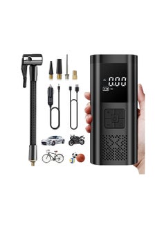 اشتري Tire Inflator,Portable Air Compressor for Car Tires,150PSI 6000mAh Mini Air Compressor with Digital LCD Pressure Gauge and LED Light, Rechargeable Fast Air Pump for Car Bike Motorcycle في الامارات