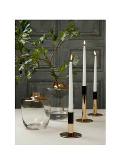 Buy 3-Piece Candle Stick Holders Set Gold 10x10x33.5cm in Egypt