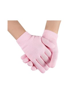 Buy HANSO Moisturizing Spa Gel Gloves Softer, Suppler Hands in Just 20 Minutes, with Jojoba Oil, Olive Oil, Vitamin E, Plant Essential Oils, Soften & Smooth, One Size Fits All (Pink) in Egypt