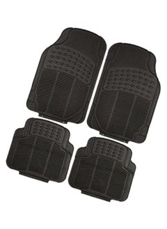 Buy VIO All Weather Rubber Floor Mats for Cars, SUVs and Trucks, 4 Pieces Set (Front & Rear), Trimmable, All Weather Protection, Heavy Duty Protection in UAE