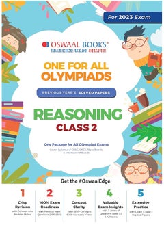 اشتري Oswaal One For All Olympiad Previous Years' Solved Papers, Class-2 Reasoning Book (For 2022-23 Exam) في الامارات