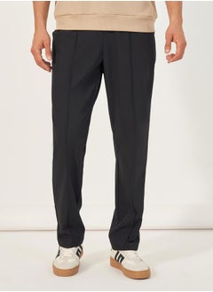 Buy Pintuck Detail Slim Fit Smart Trousers in Saudi Arabia