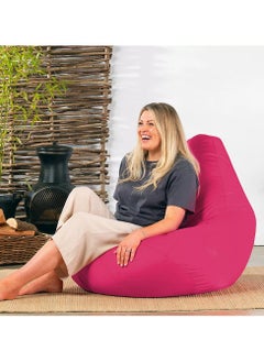 Buy COMFY LARGE CLASSIC PINK VELVET BEAN BAG WITH BOUNCY BEANS FILLING in UAE