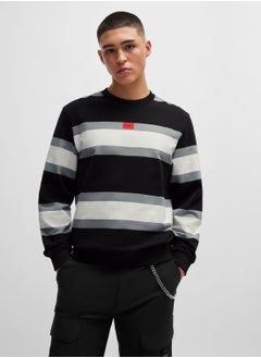 Buy Striped Crew Neck Sweatshirt in Saudi Arabia