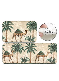 Buy 2PCS Camel Kitchen Mats, Camel Non-Slip Backing Rugs, Water Absorbent Carpet for Playroom, Bathroom, Kitchen in Saudi Arabia