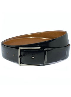 Buy Classic Milano Genuine Leather Reversible Belt for Men | Black & Tan Formal Belt for Business or Office Wear | Men's Leather Belt in UAE