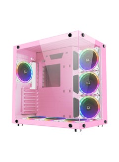Buy Xigmatek Aquarius Plus Queen 7pcs 120mm Arctic RGB Fans Gaming Case > Pink in UAE