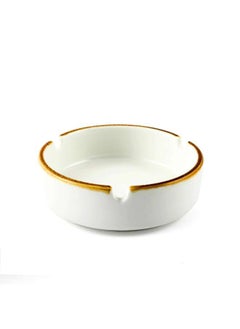 Buy Ivory Porcelain Mocha Round Ashtray 4 inch in UAE