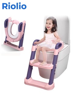 Buy Potty Training Seat for Baby, Baby Toilet Potty Seat with Adjustable Step Stool Ladder, Baby Potty for Boys and Girls in Saudi Arabia