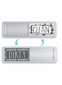 Buy Clean Dirty Magnet With Sign Indicator, Trendy Universal Kitchen Dish Washer Refrigerator Magnet, Super Strong Magnet with Stickers for Kitchen Organization and Storage  7" x 2" in Saudi Arabia