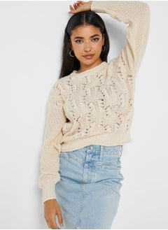 Buy Crew Neck Knitted Sweater in Saudi Arabia