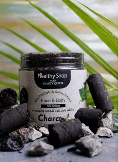 Buy Whitening & Smoothing Face & Body Gel Scrub with Charcoal in UAE