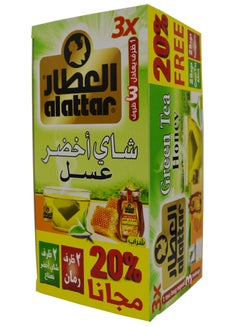 Buy Honey Green Tea | Alattar Herbal Tea Bags | Pack of 24 Tea Bags | 2 Bags Green Tea Mint & 2 Bags Pomegranate in UAE