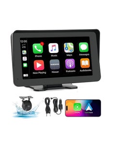 Buy Portable Car Stereo Wireless CarPlay Android Auto,7 Inch Touch Screen Bluetooth Hands-Free/Mirror Link/Maps Navigation/Voice Control/TF Card/AUX,for Cars, Trucks, SUVs(7 inch Screen) in Egypt