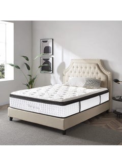 Buy Bonnell Spring Mattress With Combination Of Wave Foam and Memory Foam with Heat Treated White Cotton Pad. in UAE