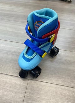 Buy Kids Perfect blue Roller Skates with Helmets and Pads Skates Roller Skate Shoe Set in UAE