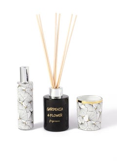 Buy 3 in 1   alcohol-free Scented Candles&Reed Diffuser Set（Black) in Saudi Arabia