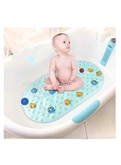 اشتري Non Slip Bath Mat Bathtub Shower Mat for Baby Toddler Kids Elder Washable Natural Rubber في الامارات