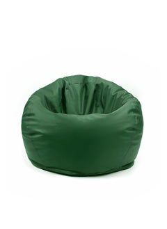 اشتري Faux Leather Bean Bag With Polystyrene Beads Filling - Forest Green, XXL في الامارات