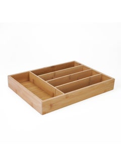 اشتري Nowra Bamboo 5 Compartment Cutlery Organizer -Natural في الامارات