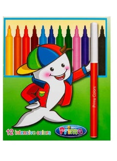 Buy Prima Fiber Tip Coloring Pens - 12 Pieces, 12 long colored in Egypt