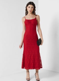 اشتري Lace Detail  Dress Strappy Dress في الامارات