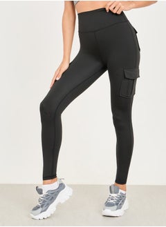 Buy Flap Pocket Detail Active Leggings in Saudi Arabia