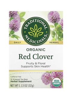 اشتري Traditional Medicinals Organic Red Clover Fruity And Floral Supports Skin and Health 1.13oz 32g في الامارات