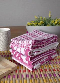 اشتري 4-Piece Multi Purpose Fabric Highly Absorbent Quick Dry Kitchen For Every Day Cleaning Towel Set 40x60 cm في الامارات