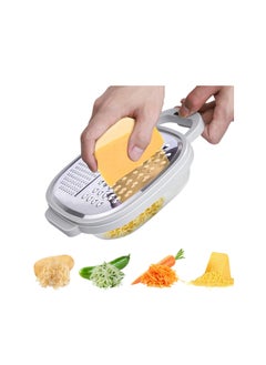 اشتري Cheese Grater Easy to Use Graters for Kitchen with Container and Lid for Cheese, Vegetables, Ginger, Graters for Cheese, Nutmeg, Fruit, Chocolate, Ginger and Garlic, Box Grater for Kitchen في الامارات