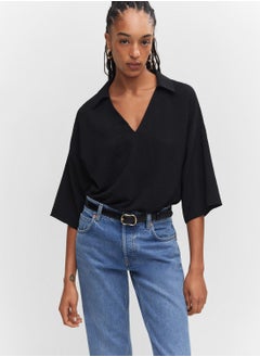 Buy V-Neck Flared Sleeve Top in UAE