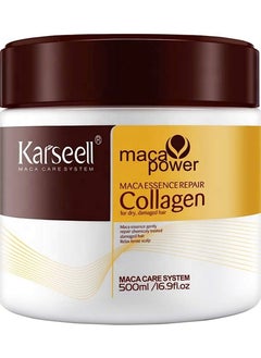 Buy Collagen Hair Treatment Deep Repair Conditioning Argan Oil Collagen Hair Mask Essence for Dry Damaged Hair All Hair Types 500ml in Saudi Arabia